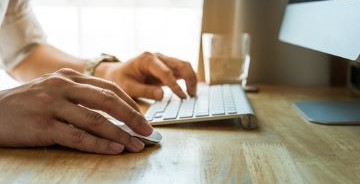 Person working on a computer